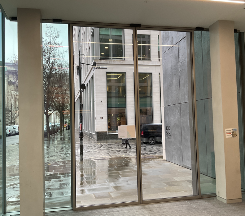 Specialist automatic door installation for Ninety One UK in City of London
